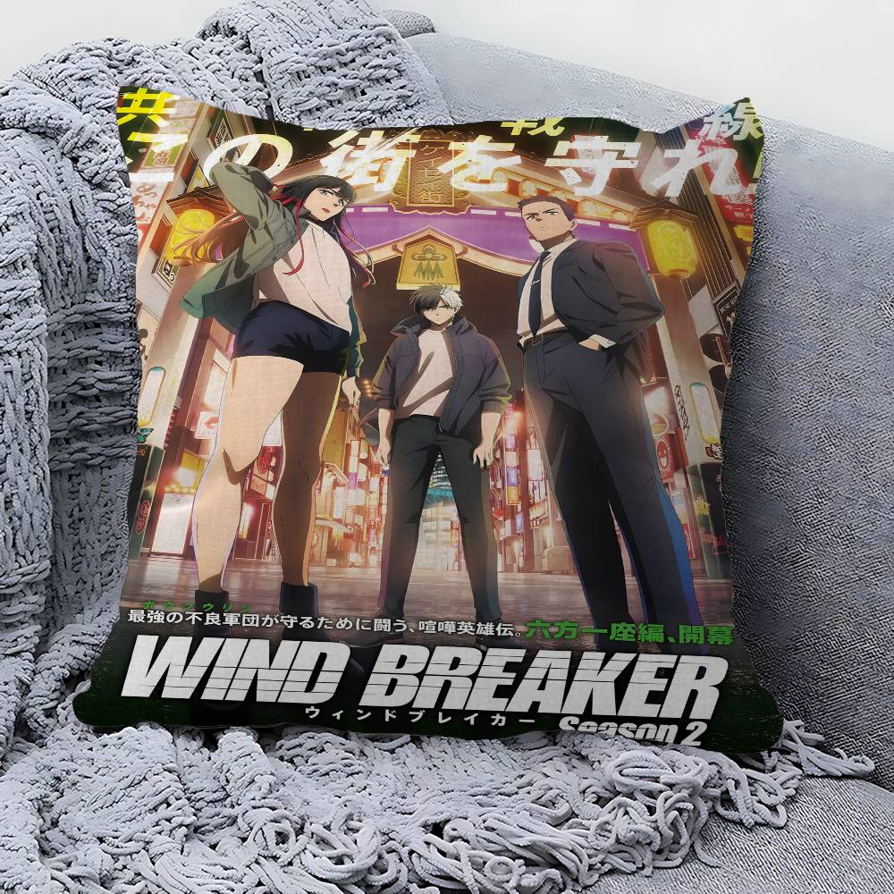 WIND BREAKER Anime Pillow Cover for Bedroom Room and Living Room Sofa Decorative Cushion Cover