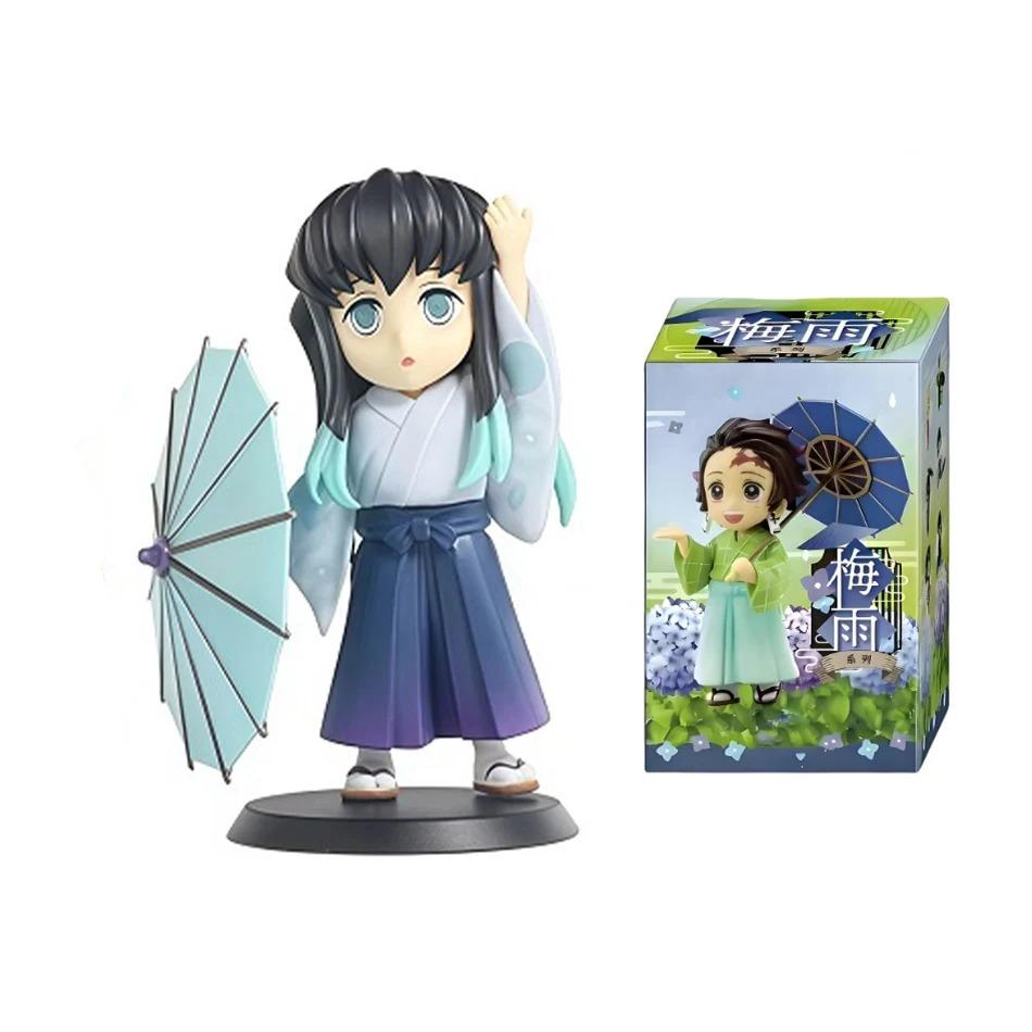 2026 Anime Demon Slayer Spring Plum Rain Series Figure Blind Box Tanjiro Kamado Nezuko Action Model Set Toys Ornament Surprise