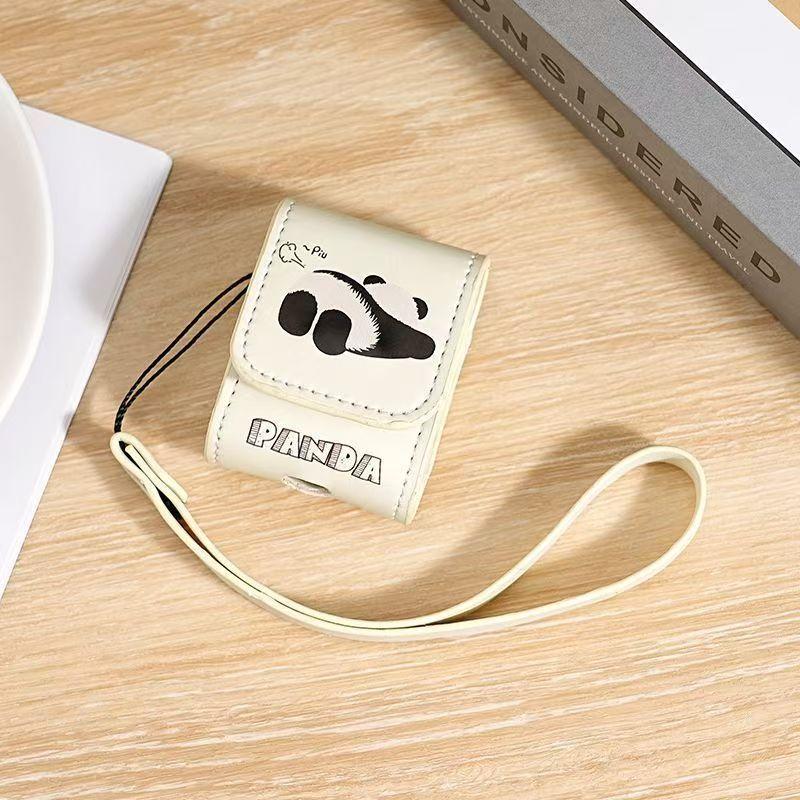 Cute Panda Earphone Case for Apple AirPods 1/2 Pro Pro 3 4 Leather Soft Case Wireless Bluetooth Earphone Protective Case
