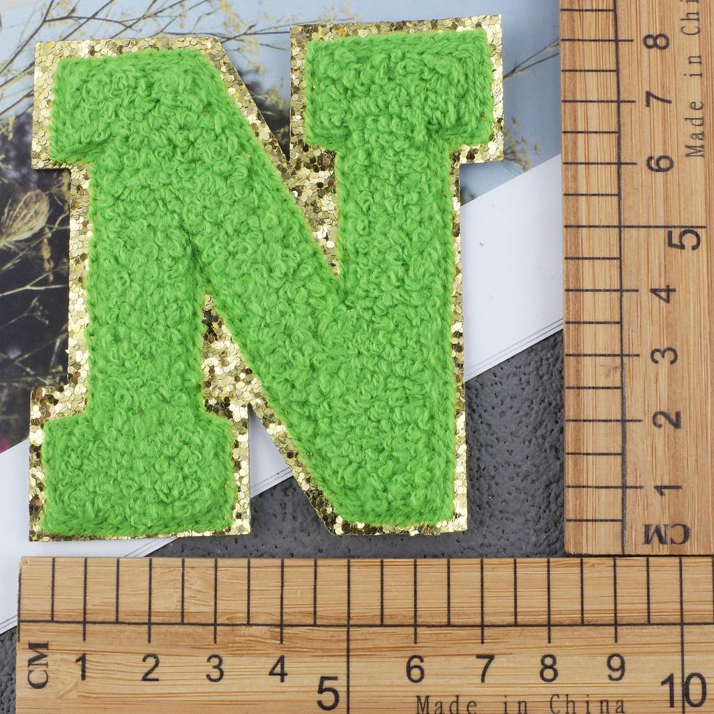 Mixed Color English Alphabet Embroidery Cloth Sticker Digital Towel Embroidery Computer Embroidery Stamp Clothes Smiley Face Patch Sticker