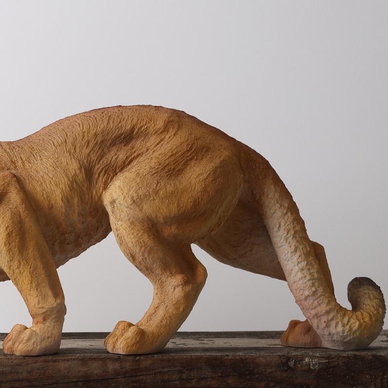 Light Luxury & High Simulation Cougar Animal Model Action Figure Gift Room Ornament Gk Decoration Trendy Toy Collector'S Gift