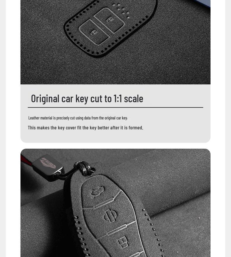 Two-Tone Leather Key Case for Hongqi H5/HS7/E-HS9/HS3/HS5/H6H9