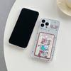 Cute Bear Printed Soft TPU Clear Shockproof Casing Protective Cover Transparent Full Back Case
