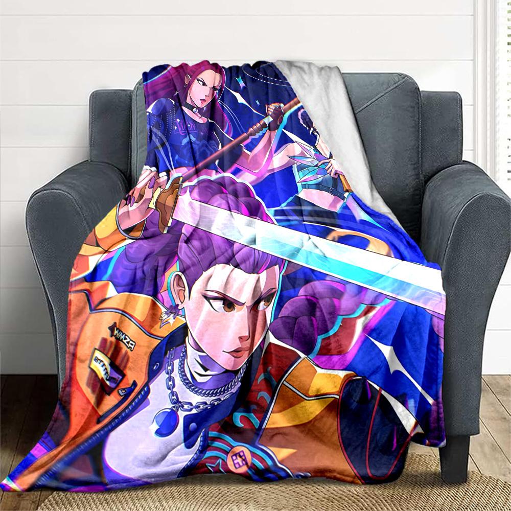 1pc Huntrix, K pop Blanket Soft All Season Throw with Vibrant Design, Perfect for Home, Travel, and Gifts, Ideal for Naps and Camping