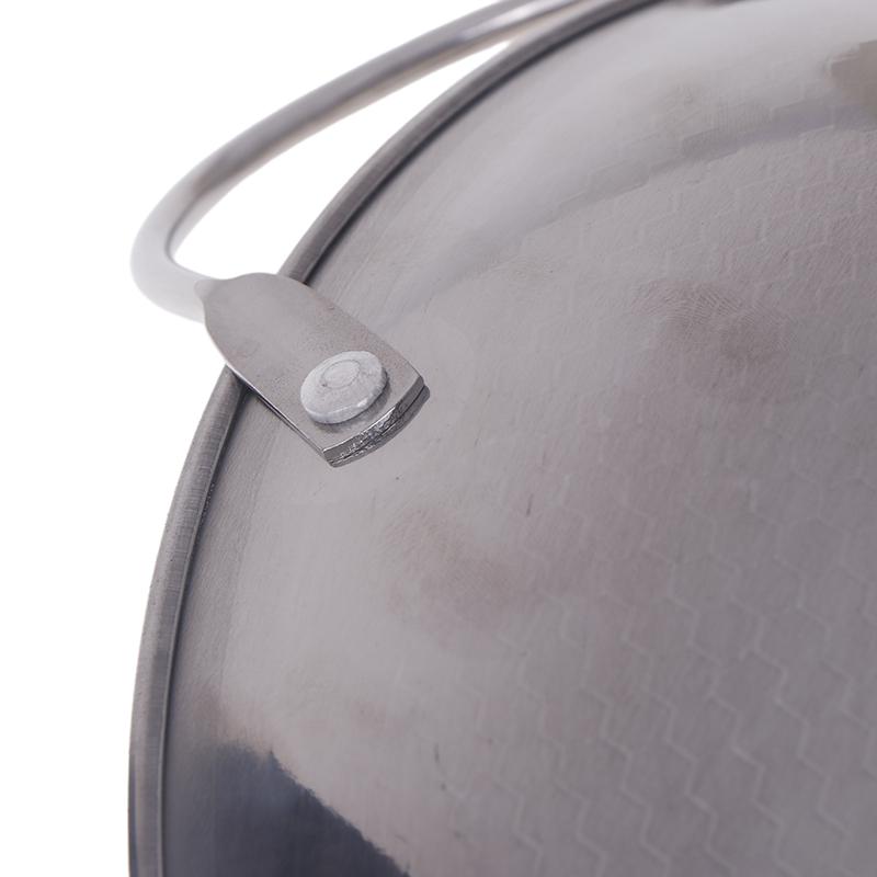 Stainless Steel Honeycomb Skillet Non-Stick With Handle Scratch-Resistant Cooking Dry Boiler Alcohol Stove Camping Cookware