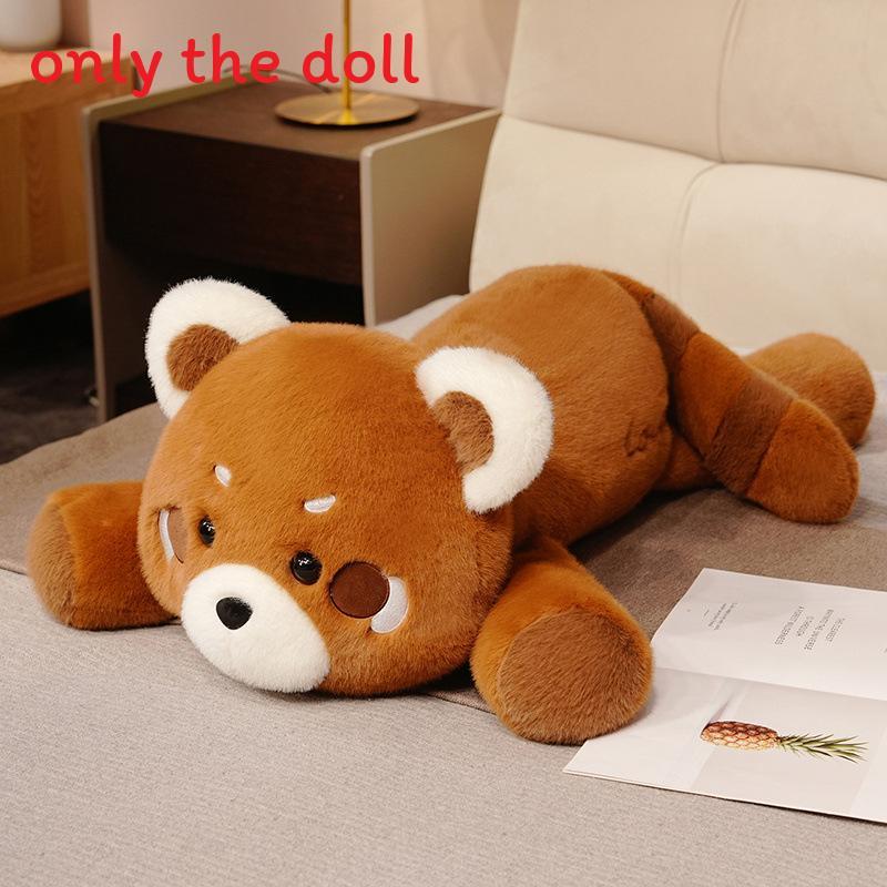 Schnauzer And Raccoon Animal Plush Doll With Embroidery Design For Kids Cozy Sleep And Play Raccoon,40cm