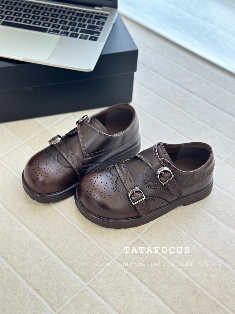 2025 New Thick-soled Heightening Loafers Women's Leather Versatile Autumn New Retro Casual Sports Shoes