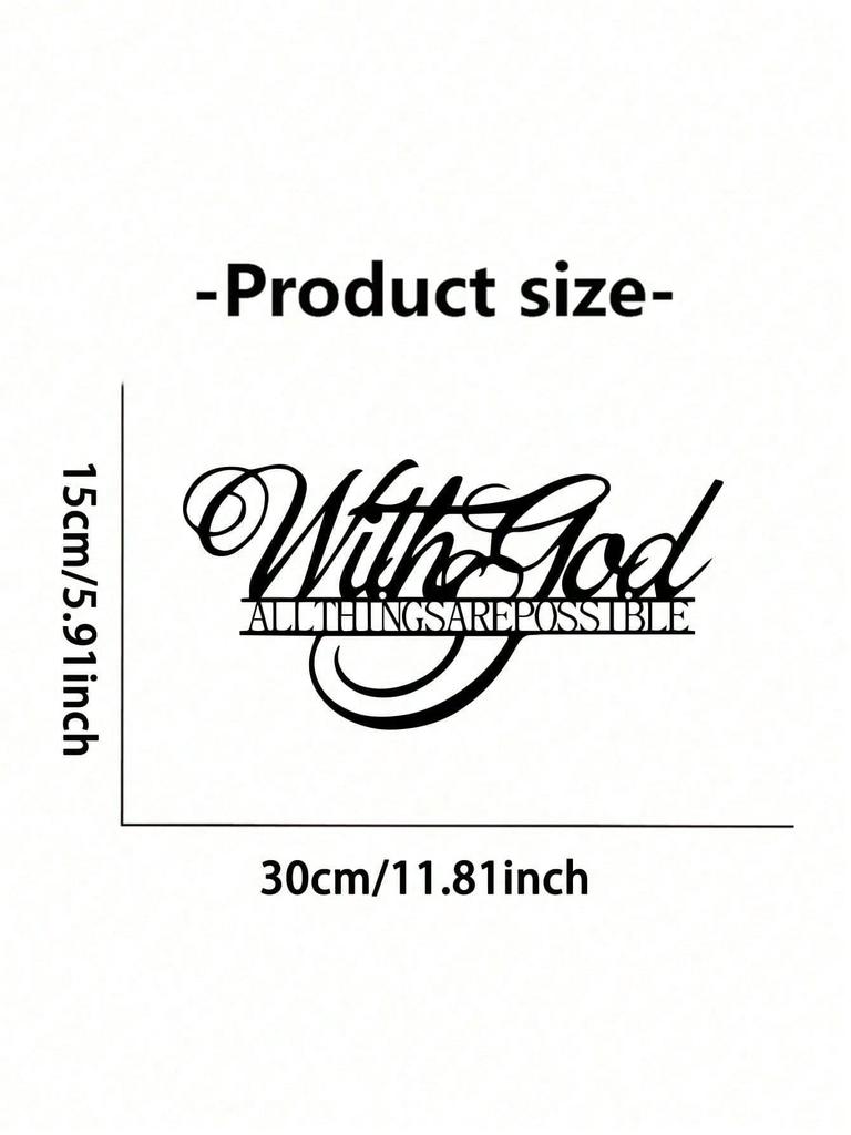 Wall Art Metal Sign Biblical Quote Home Decor Christian Farmhouse