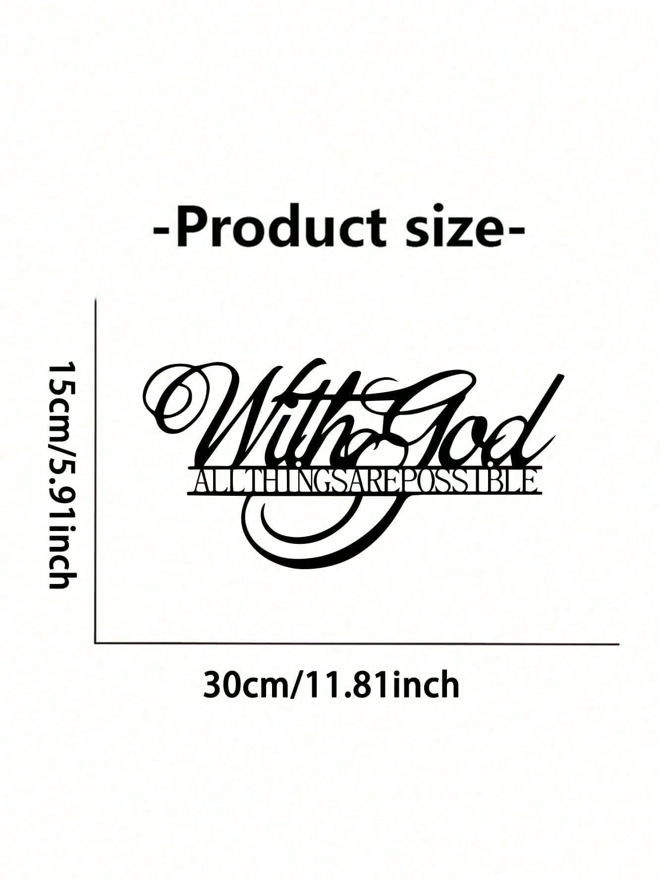 Wall Art Metal Sign Biblical Quote Home Decor Christian Farmhouse TY7198-01 разноцветный