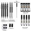 Nicpro Mechanical Black Metal Drafting mm Graphite Lead Holder for and Includes 8 Lead Refills and Eraser Case Pencils, 6-Piece Set, Pencils, 0.3 &