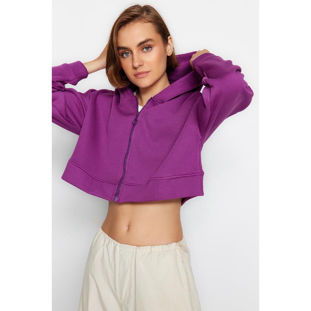 Beige gestricktes Sweatshirt