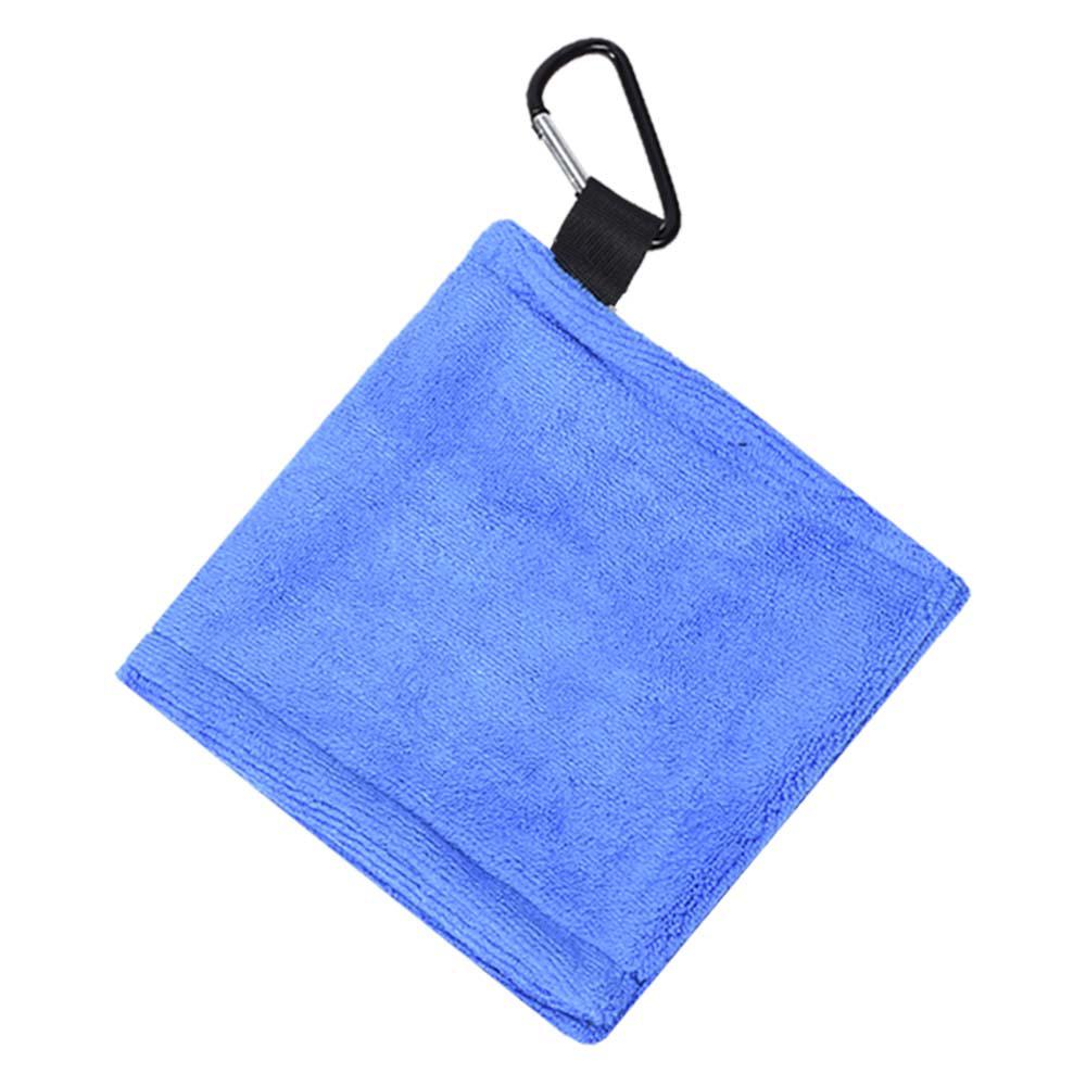Golf Ball Cleaning Towel 14*14cm Microfiber Scrubbing Club Cleaning Outdoor Sports Accessories