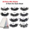 Wholesale Lashes Mink Fluffy Natural Eyelashes 5/10/30/50 Wholesale Items Make Up 3d Mink Lashes