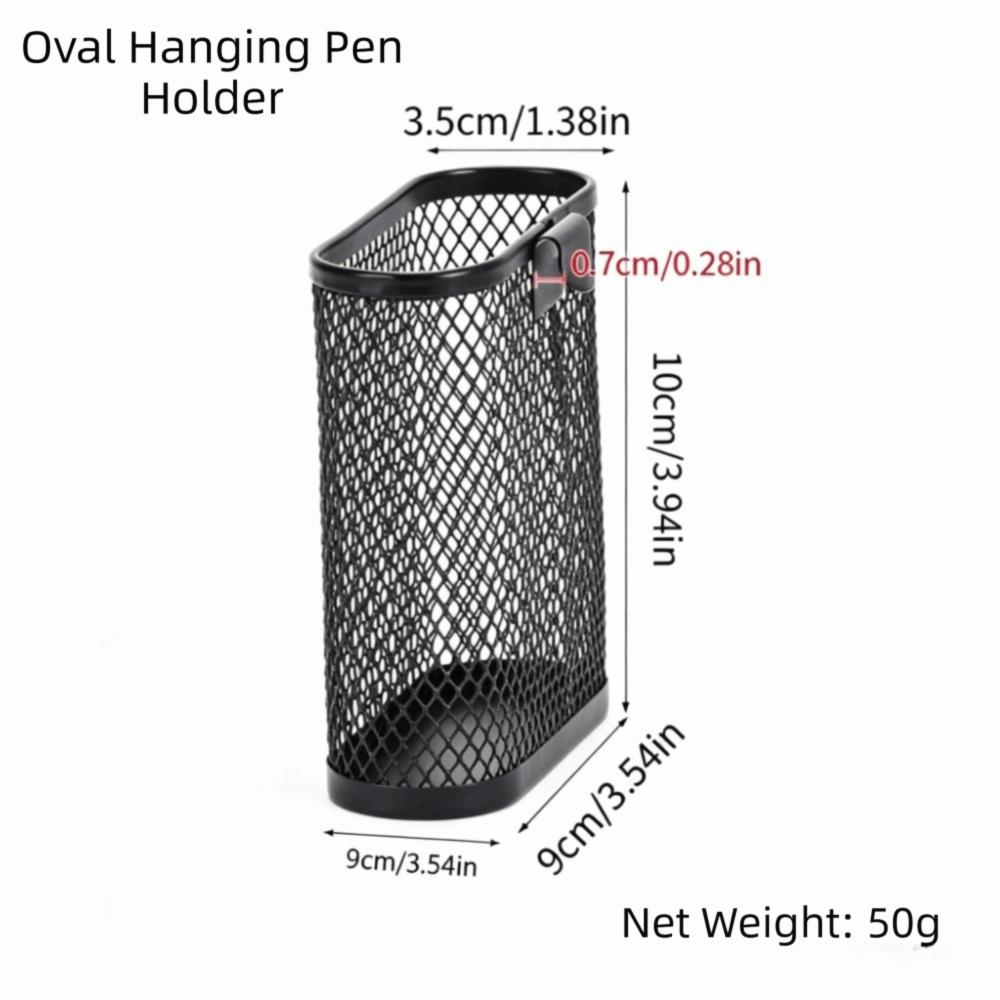 Hook On Style Wall Mount Pen Holder Metal Desk Side Pen Organizer Refrigerator Side Holding