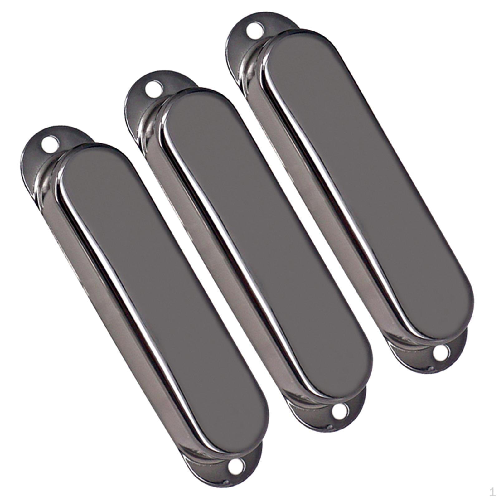 

3 шт. Крышка звукоснимателя для гитары без отверстия, шумоподавление, закрытые крышки для электрогитары Black