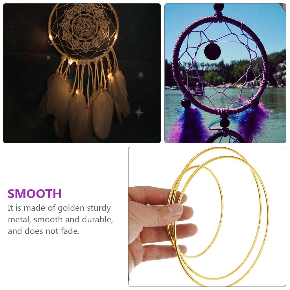 10 Pcs Dream Catcher Hoop Decor Macrame Rings Circle Wall The Dreamcatcher Metal Decorations