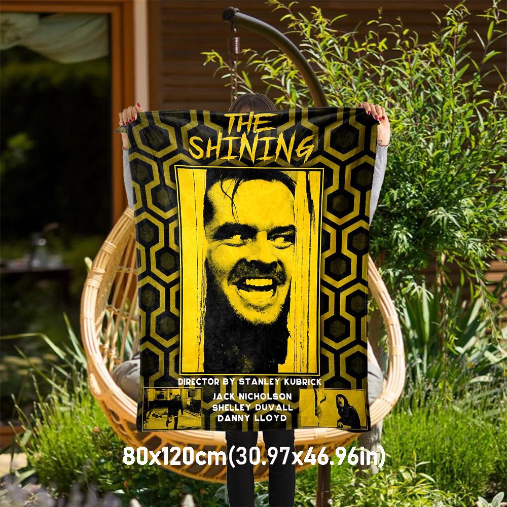 1pc THE SHINING Outdoor Flannel Blanket Soft Plush Decor for Picnics, camping,Bedroom, Playroom, or Lunch Break, Perfect Gift