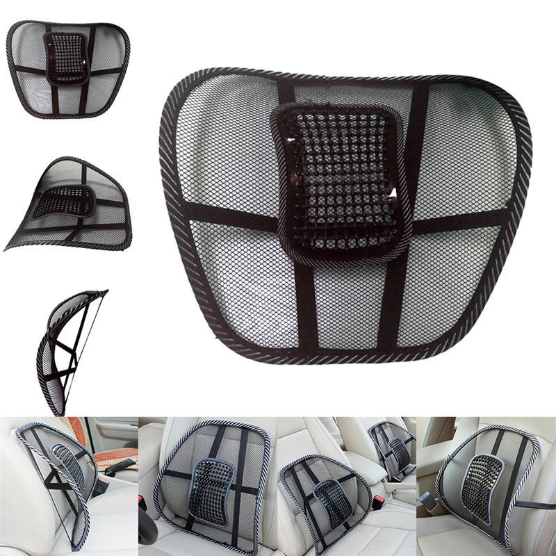 Massage Vent Mesh Lumbar Lower Back Brace Support Car Seat Chair Cushion Pad