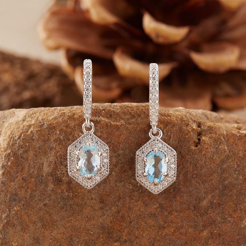 Womens Gemstone Pendant Necklace Chain Fashion Jewelry