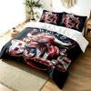 Set Copripiumino 3 Pezzi Chicago Bulls Semplice Moderno Resistente alle Pieghe Tessuto Morbido Uso Stagione Singola un regalo perfetto