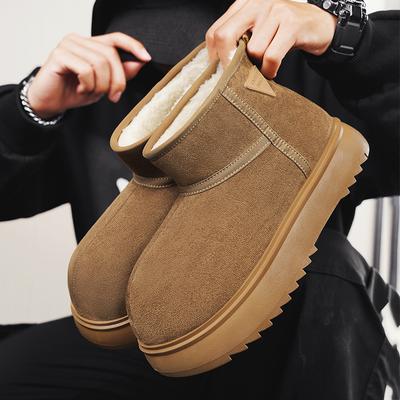 Winter New Platform Men and Women Snow Boots Casual Slip-on Botas Altas Plush Warm Home Cotton Shoe Classic Lovers Ankle Boots