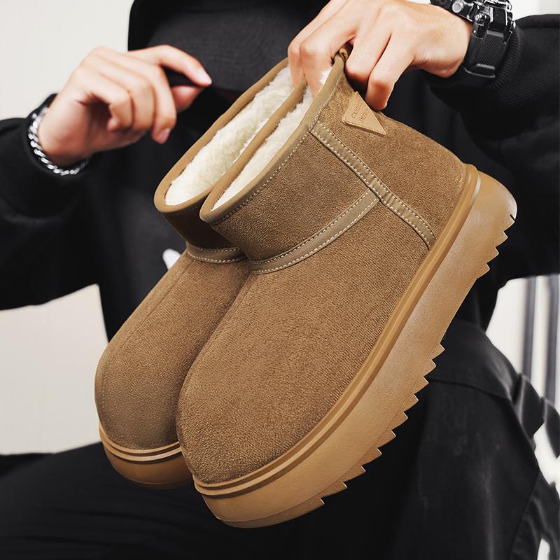 Fashion Winter New Platform Men and Women Snow Boots Casual Slip-on Botas Altas Plush Warm Home Cotton Shoe Classic Lovers Ankle Boots