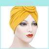 Solid Color Turban Headscarf For Adults Summer Sun Protection Breathable Lightweight