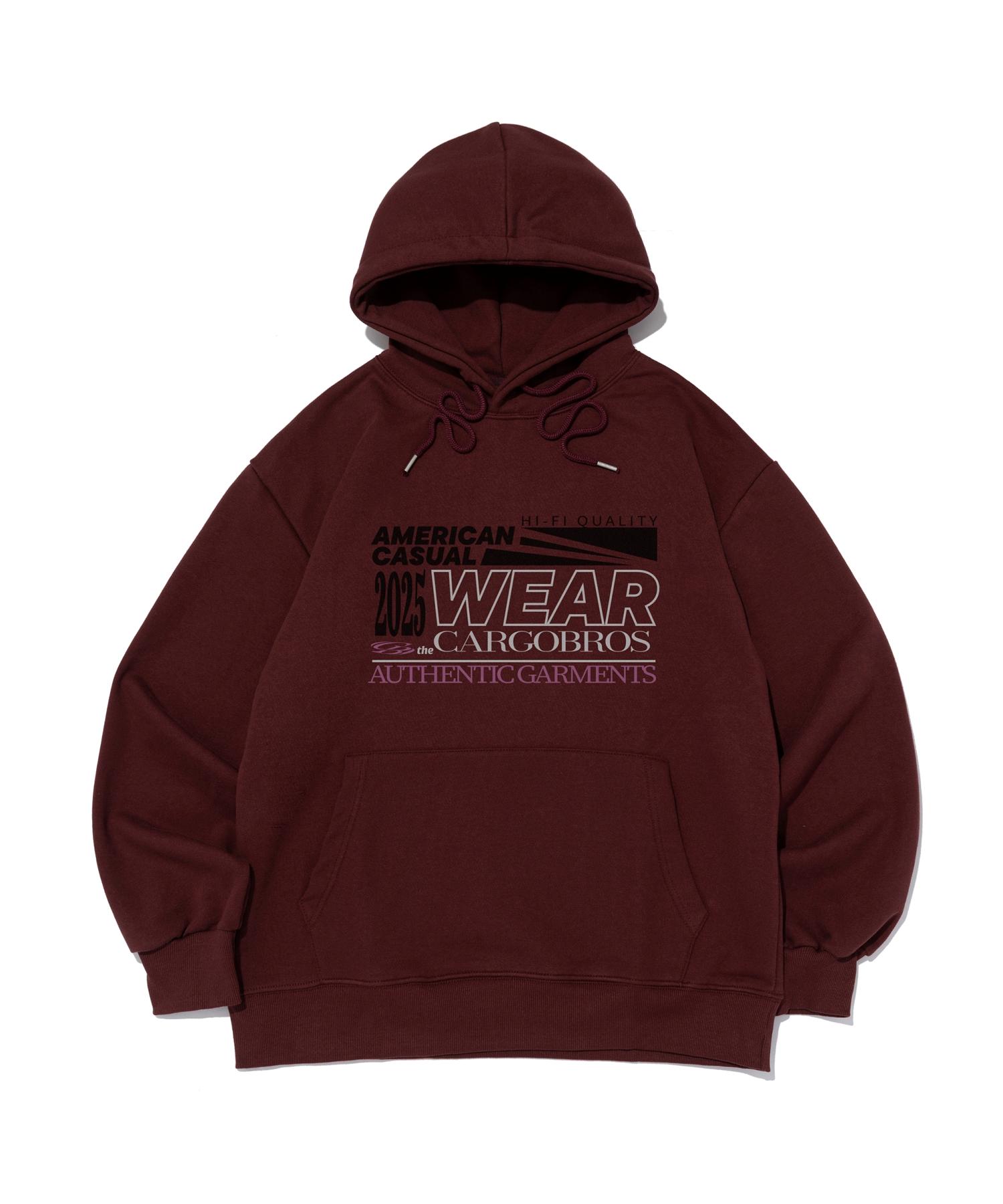 Cargo Bros Tech Garment Oversized Hoodie (Burgundy) S (Brushed)
