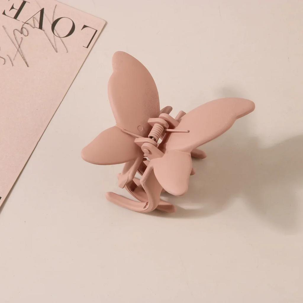 Sweet Frosted Matte Butterfly Hair Claw Clip Women Simple Solid Color Fashion Exquisite Shark Clip for Girl Hair Accessories