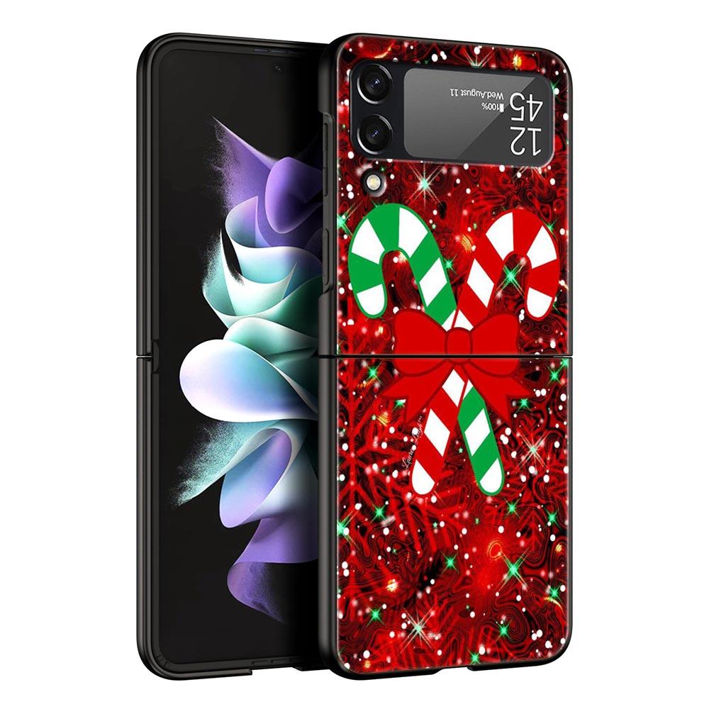 

Christmas New Year Cartoon Z Flip 4 Phone Case For Samsung Z Flip 3 5G Hard Shell Galaxy ZFlip3 ZFlip5 Cover Folding Luxury Galaxy Z Flip 5