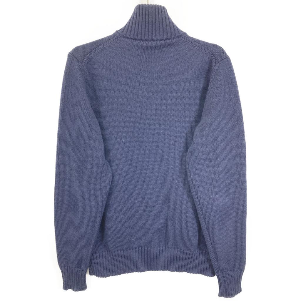 ZANONE 812519 CHIOTO Navy 5 Gauge Wool Solid Knit Cardigan Tops 50 NavyUsed