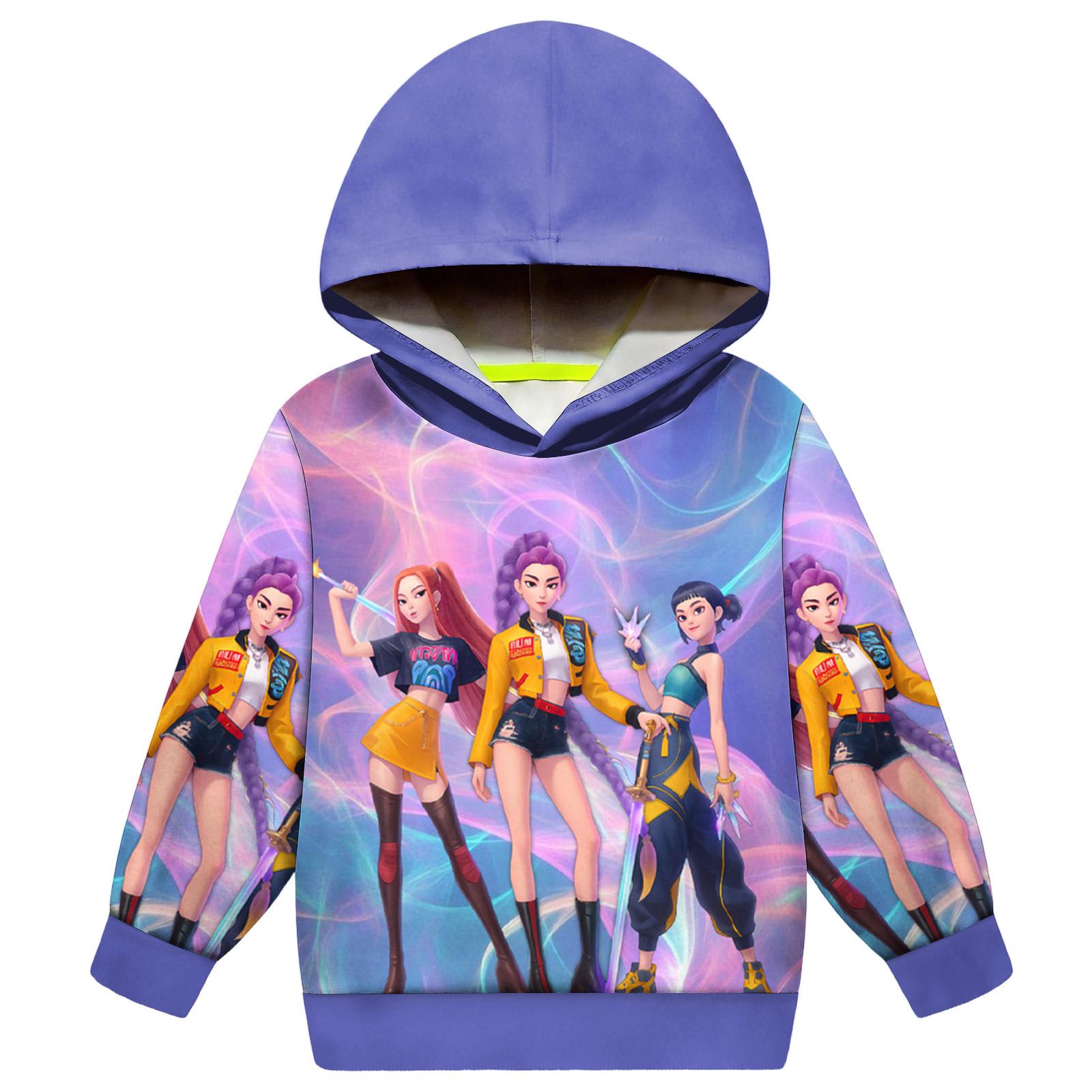 

Children s Long-sleeved Loose-fitting Pullover Hoodie With Drawstring 90 небо синє кольору