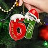 Julhänge Randigt Tryck Siffra 6 7 Berlock 2D Akryl Hängande Hänge Fest Hemma Festlig Glädje Semesterdekoration