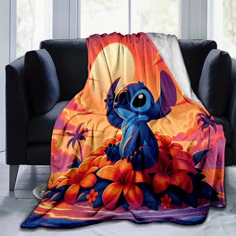 

1pc Stitch Printing Blanket - Soft, All-Season Throw for Living Room, Bedroom,Travel 80cmx120cm(31inx47in)