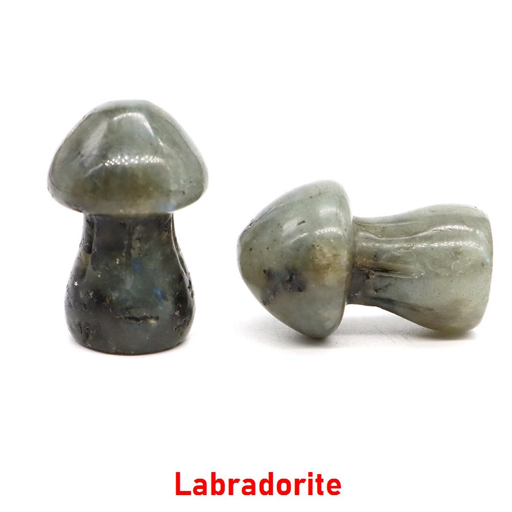 1.5" Natural Crystal Mushroom Gem Quartz Mushroom Mineral Healing Reiki Home Decoration Diy Crafts Gift Aquarium Stone