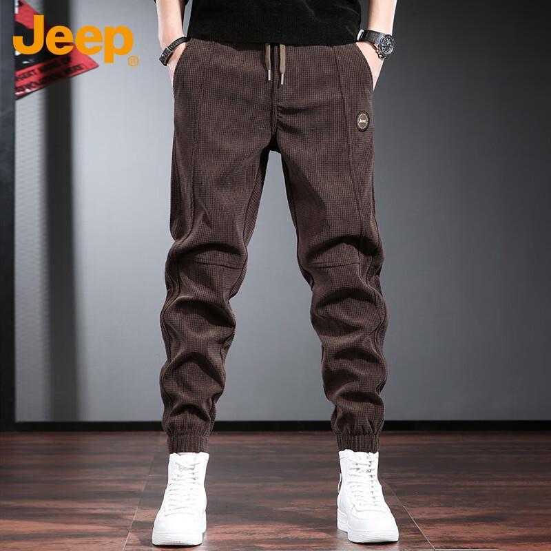 JEEP Men's Loose Fit Corduroy Jogger Pants