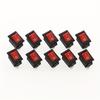 10 PCS/Lot 2 Pin 12V Car Boat Round Dot Light ON/OFF Rocker Toggle Switch Tool Black