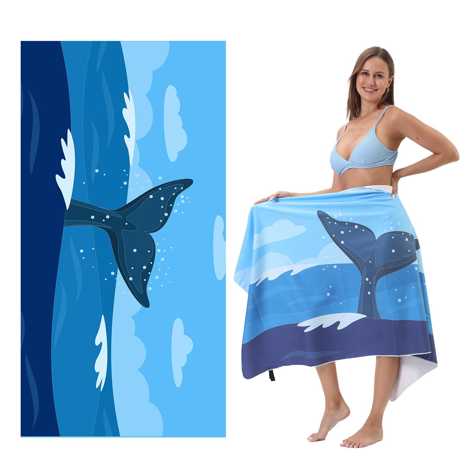 

upf + sunscreen shawl beach towel towel bath towel dual-purpose microfiber thin printed quick-drying beach towel 80 * 160 [OPP independent bag]