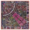 New Luxury Brand Design Sago Cycas Palm Tree Winter Square Scarf 130cm Twill Silk Scarf Women Kerchief Scarves For Ladies