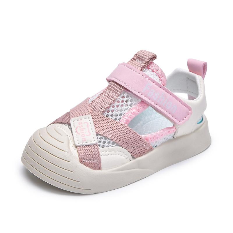Boys Sandals Toes Capped Anti-kicked Baby Walking Shoes for Toddler Girls 2025 Summer New Kids Sports Shoes Korean Style Soft
