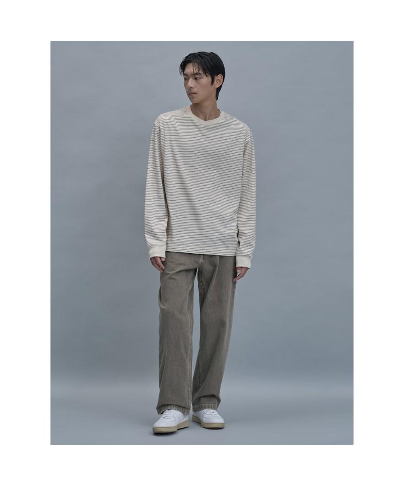 SHIFT.G Washed Wide Denim Pants Khaki