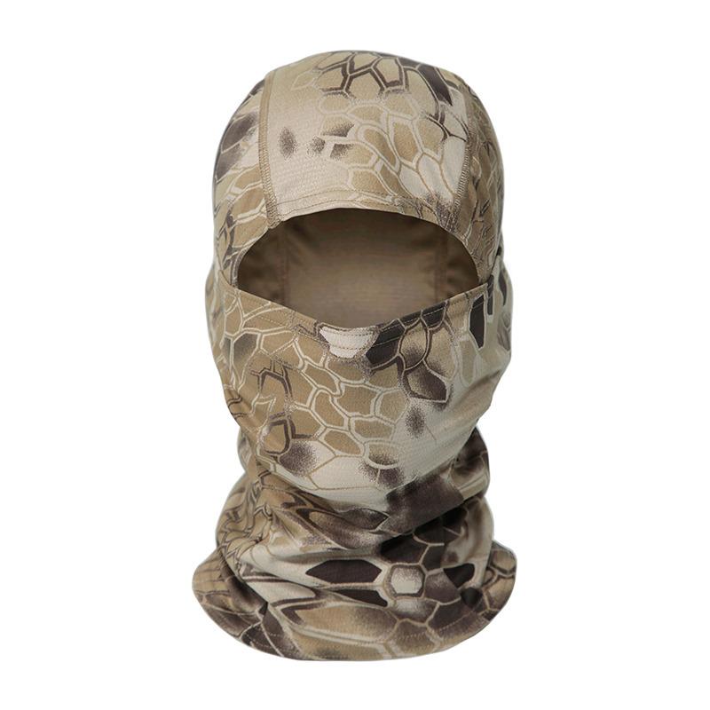 Camouflage Sturmhaube Vollgesichtsschal Outdoor Aktivität Ski Radfahren Vollgesichtsabdeckung Winter Hals Kopfwärmer Taktischer Schal Mütze Helm-Innenmütze