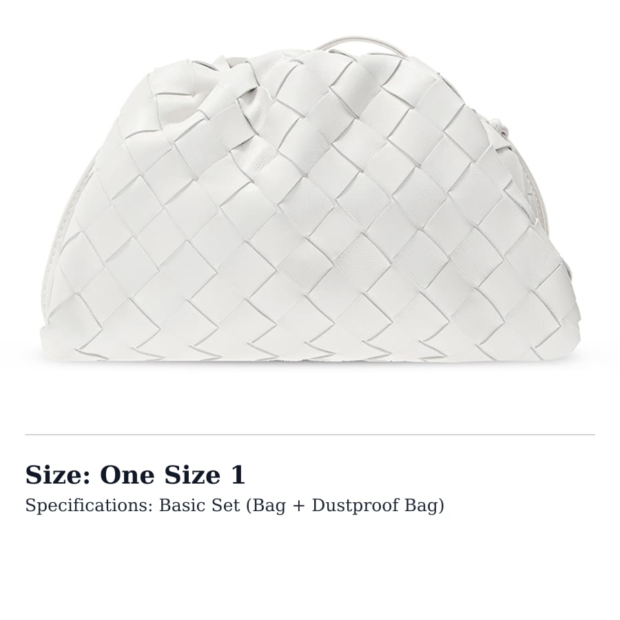 Bottega Veneta Calfskin Shoulder Bag, Crossbody Bag Women's White 585852VCPP1-9143