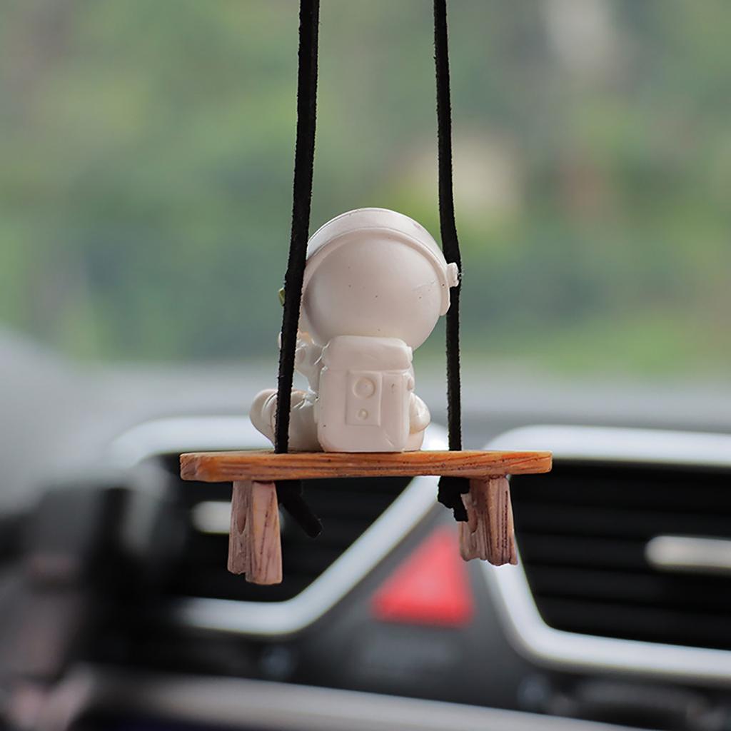 Car Hanging Ornament Swing Astronaut, Cute Car Pendant Mirror Accessories for Car Interior Ornaments,Pendant