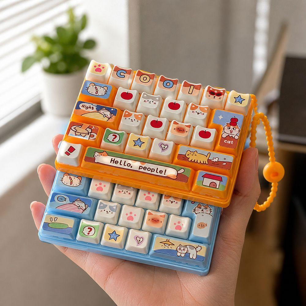 Clear Key Sounds Keyboard Keychain Pressable Keys Keyboard Toy Gifts