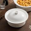 Premium White Porcelain Chafing Dish Plate