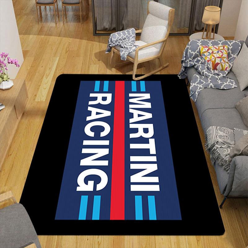 Navy Blue Martini Racing Rug Floor Mat for Living Room or Bedroom Soft and Comfortable Carpet a Gift for Birthday and Holiday.MFF0918262