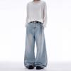 JYL Men's Bootcut Jeans American Washed Draped Summer Loose Cleanfit Casual Denim