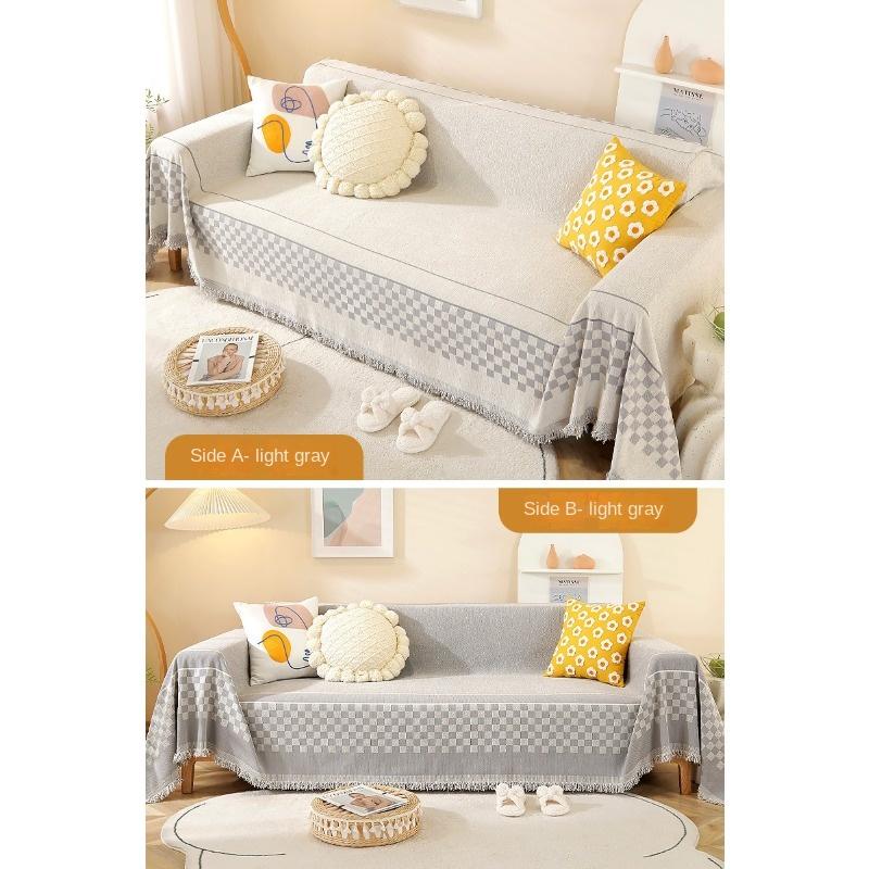 Nordic Style Sofa Cover Cloth Ins Style Full-Cover Sofa Cushion Simple Modern Sofa Cover Four Seasons Universal Sofa Cover Cover