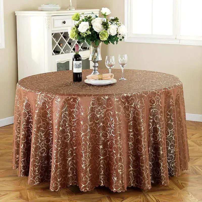Large Round Table Covers Hotel Restaurant Tablecloth for Dining Stain-Resistant Durable Fabric Ideal for Banquets Home Decor